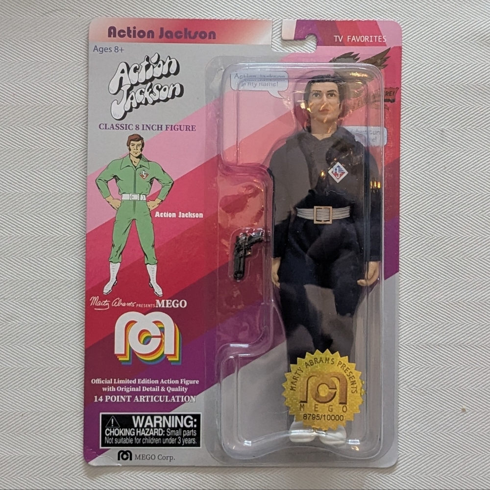 Mego Action Jackson Limited Edition #d 8 Inch Figure 2018 NEW Sealed